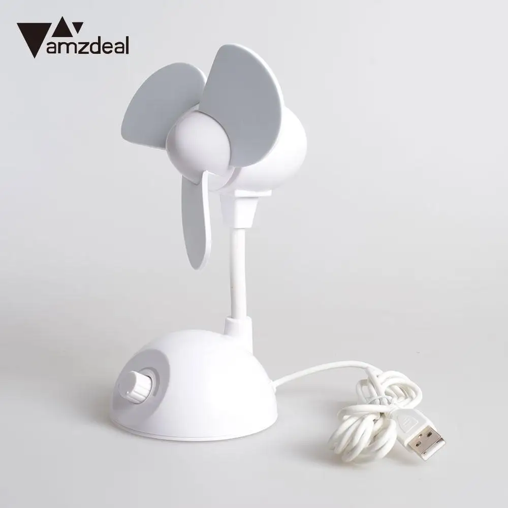 

amzdeal Desk Mini USB Cooling Fan Stepless Adjustment Speed Desk Mini Cooling Cooler USB Fan For Notebook Laptop PC
