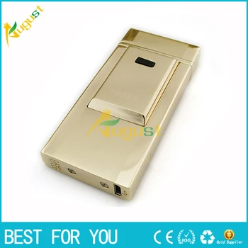 

5pcs/lot Tiger lighter windproof ultra-thin metal pulse charge usb lighter electronic cigarette LIGHTER Three colors can choose