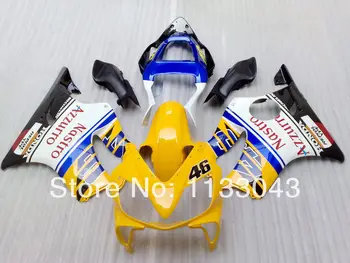

Injection mold fairing kits for Honda CBR600 F4i 01 02 03 CBR600 01 02 03 CBR600 F4i 2001 2002 2003 fairings yellow blue white b