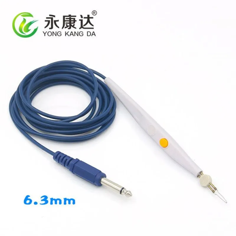 

Blue 6.3mm plug to unipolar hemostat rechargeable electrocoagulation pen
