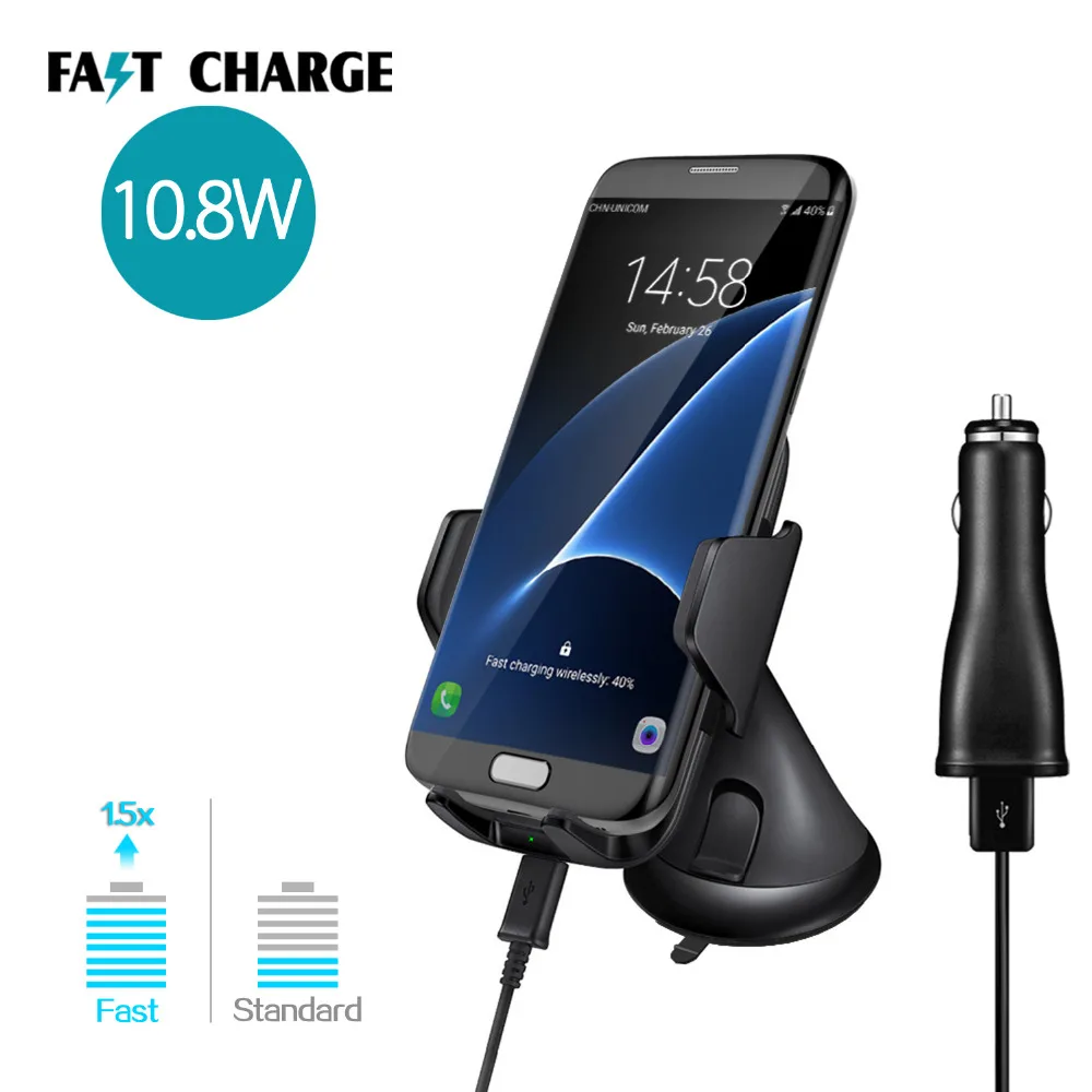 Qi Car Holder Phone Fast Wireless Car Charger Wireless