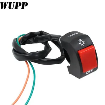 

WUPP Universal Handlebar Switch Motorcycle Headlight Switch Fog Light Switch 2.2-2.5Cm Universal On/Off Button Bullet Connector