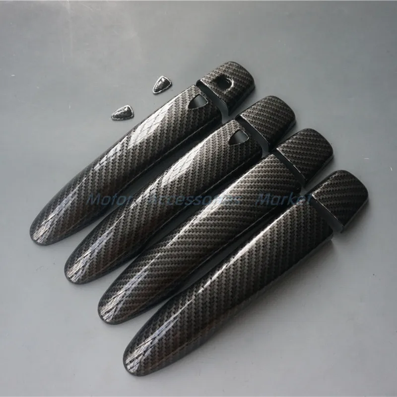 

New Carbon Fiber Style Door Handle Cover Trim For Nissan Kicks 2018