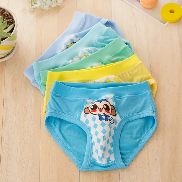 (3 Pieces/lot) 2 9 Years Boys Briefs Monkey Pattern Baby Boy Knickers