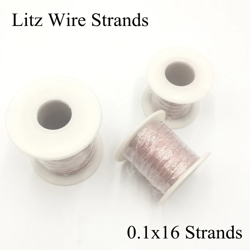 

0.1mmx16 Strands Mine Antenna Micro Occ Litz Wire Enameled Multi-strand Polyester Silk Yarn Envelope Braided Copper Cable
