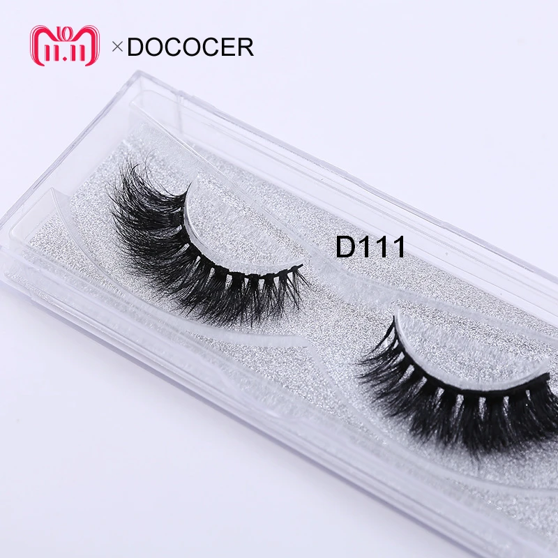 

DOCOCER Eyelashes 3D Mink Lashes High Volume Handmade Mink False Eyelashes Thick Full Strip Lashes Cruelty D111