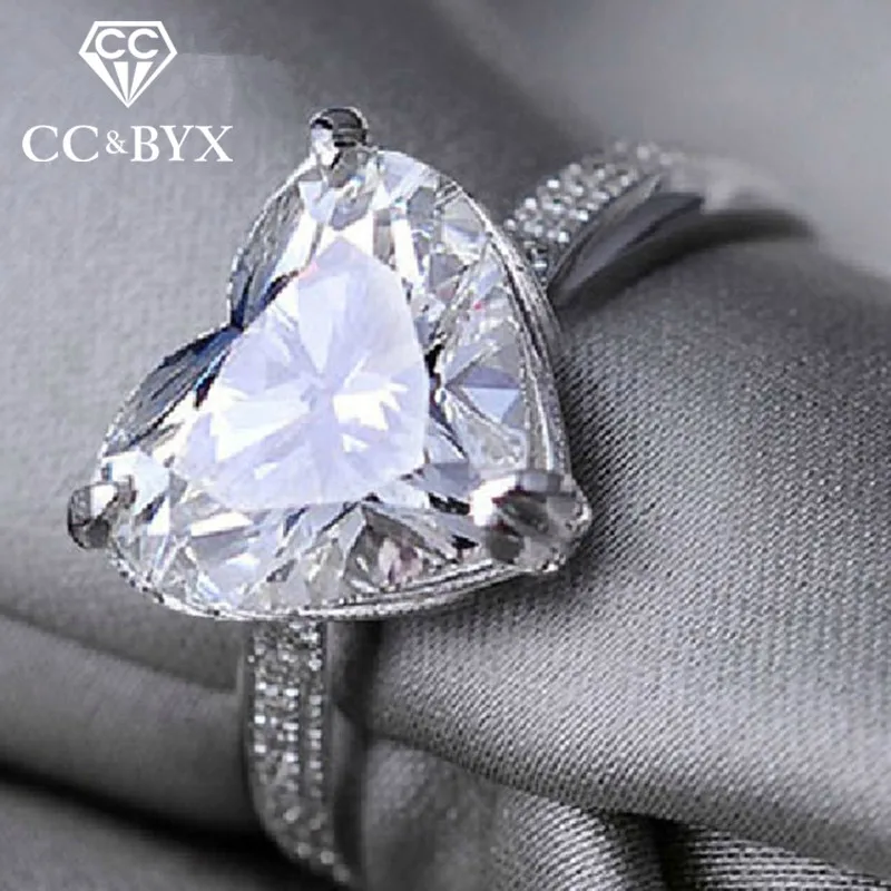 Женское Обручальное кольцо в форме сердца с цирконом|wedding engagement ring|engagement rings for