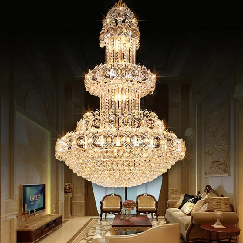 Traditional crystal chandeliers hotel lobby crystal lamps duplexes