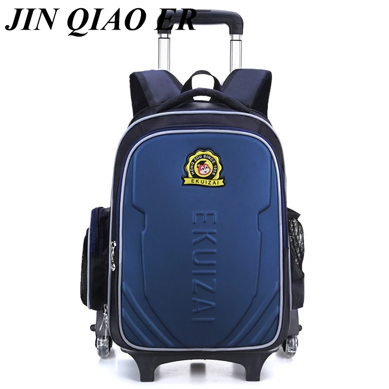 

Kids Trolley School bags for Boys Children Backpack 6 Wheels Rolling Backpacks Removable Book Bag Girls Schoolbag mochila