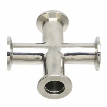 

ISO-KF16 (NW/KF-16) Cross 4-way + Adapter Same Ends Vacuum Flanges Fitting SS304 Stainless Steel 304