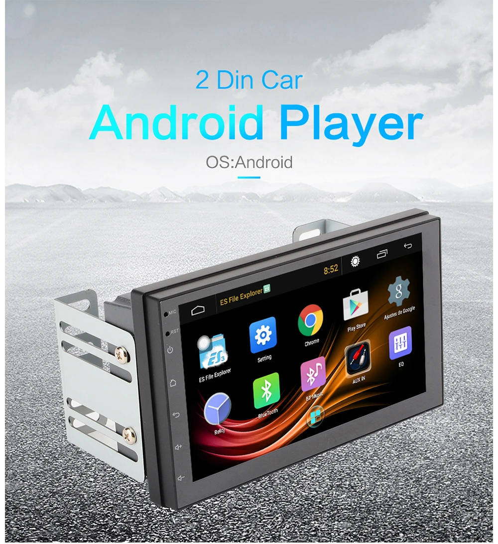 Радио кассетный плеер 2din android automagnitol ram 2G+ rom 32G gps навигация wifi без dvd BT DAB FM Автомагнитола 2 din