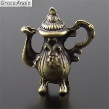 25pcs/pack Wholesale Pot Necklace Charms Vintage Style Bronze Jewelry pendant Wine Pot Charm Craft Accessories19*16*6.5mm 02195