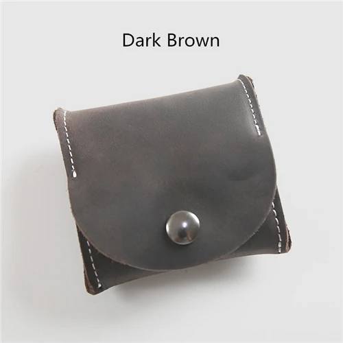 ETya складной женский кошелек мини маленький кошелек из натуральной коровьей кожи Ретро мужской кошелек сумка для денег - Цвет: Dark Blue