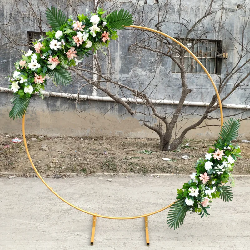 Customize Diy Wedding Backdrop Decor Iron Ring Arch Background