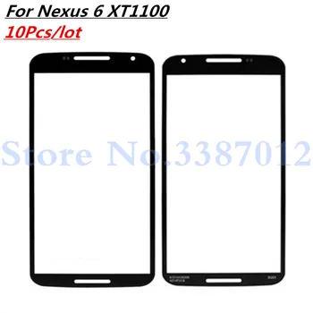 

10Pcs/lot Original For Motorola Moto Google Nexus 6 XT1100 XT1103 Front Screen Outer Glass Lens Replacements Black Free shipping