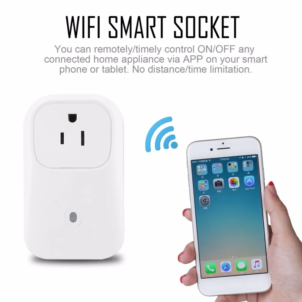 

Wifi Smart Socket Intelligent Power Plug Remote Control Socket Outlet Switch APP Timing Switch for Smart Home Automation