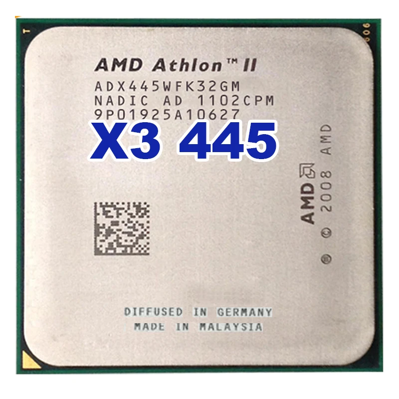 original CPU AMD Athlon II X3 445 3.1 GHz Triple-Core Socket AM3 Desktop CPU Processor scattered pieces quad-core processor