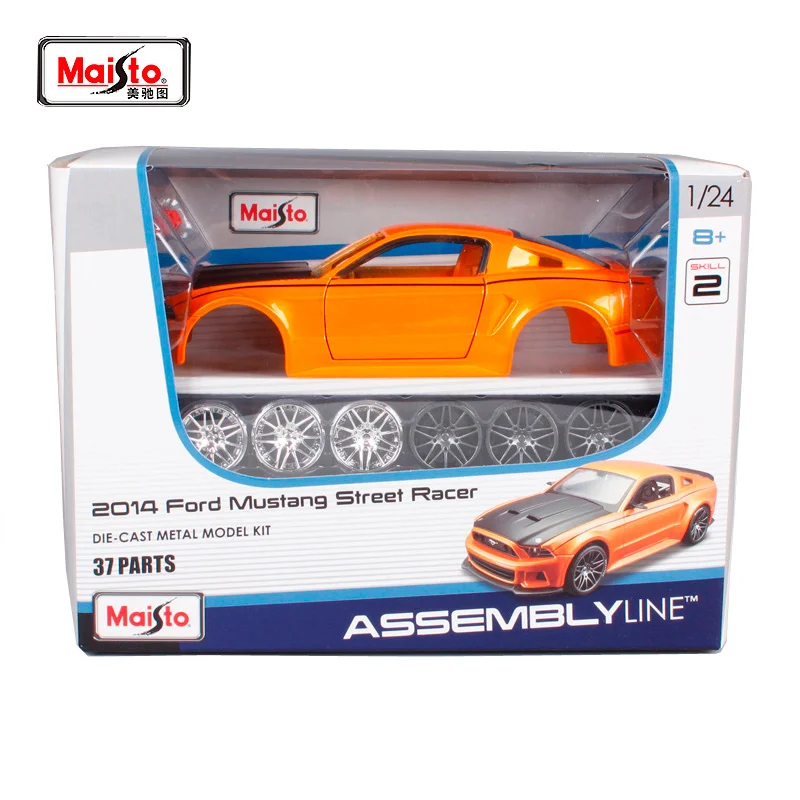 Сборная модель автомобиля Maisto 1:24 2014 Ford Mustang Street Racer сделай сам литая новая игрушка