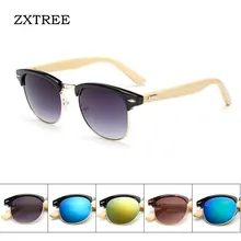 ZXTREE Fashion Brand Design Mujeres Hombres Vintage Gafas de Sol De Bambú de Madera Natural Mens Retro gafas oculos gafas de sol Z94