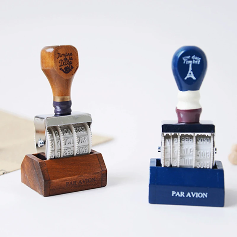 

1pc send freedom Retro date stamp can be adjusted date chapter case digital with date printing finance office supplies