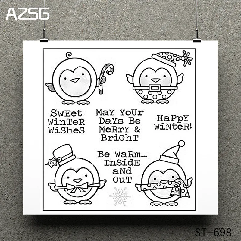 

AZSG Penguin spirit Transparent Clear Stamp/Seal for DIY Scrapbooking/photo Album Decorative Clear Stamp Sheets