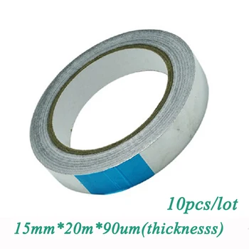 

hottest 10pcs/lot 15mm*20m*0.09mm BGA Aluminum adhesive Tape Heat Resistant High Temperature Polyimide tape