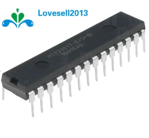 

Free Shipping 5PCS MCP23017-E/SP DIP-28 MCP23017 16-Bit I/O Expander With I2C Interface IC 100% New Origin
