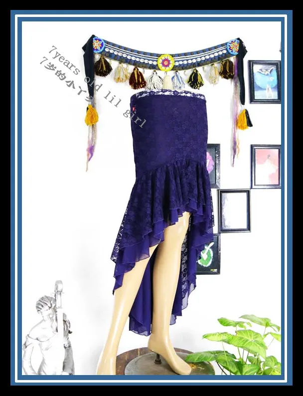 

belly dance skirt Lace tribal belly dance Double-Layered Fishtail skirt DV61