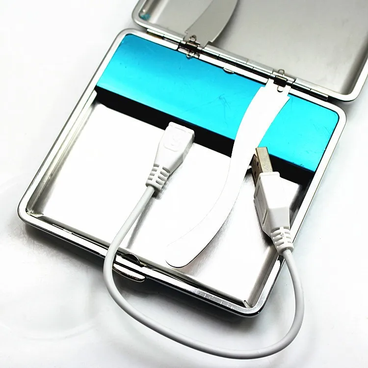 16 сигарет коробка USB портсигар с прикуривателем Упаковка: Подарочная коробка