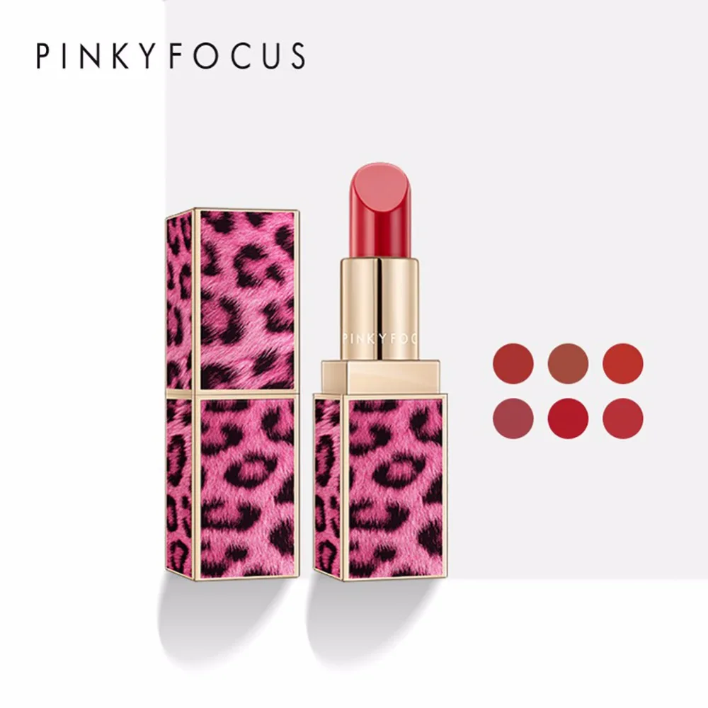 Водостойкая помада Pinky Focus леопардовая помада матовая Тыква цветной Блеск для губ Профессиональная Косметика для макияжа