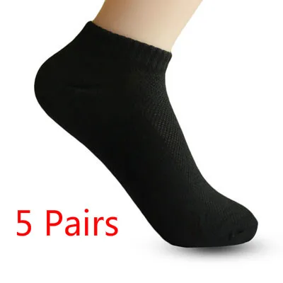 5 Pairs 5 пар, летние мужские носки до лодыжки, сетчатые дышащие тонкие короткие носки-башмачки, мужские носки с закрытым носком, 3d мужские носки, Meias Ho, мужские s для мужчин - Цвет: 5 Pairs