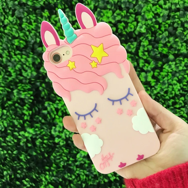 3D мультфильм сексуальные ресницы Розовый Единорог Лошадь чехол для iPhone X 5 5S 6 6s