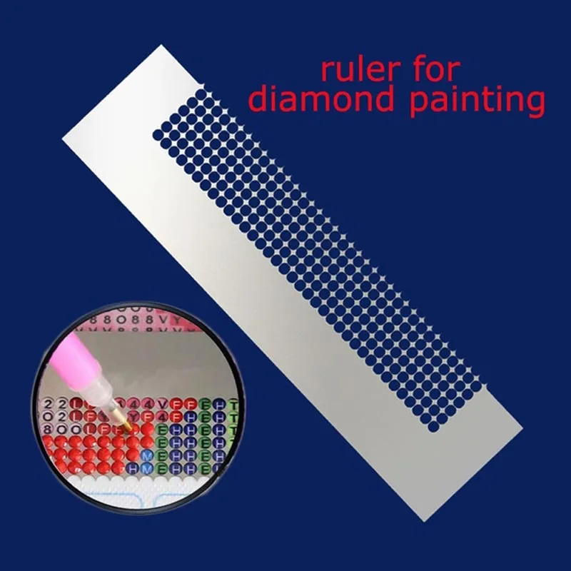 

5D Diamond Embroidery Painting Accessories Storage Diamond Drawing Mesh Ruler Dot Drill Tool Stainless Steel Ruler Tool