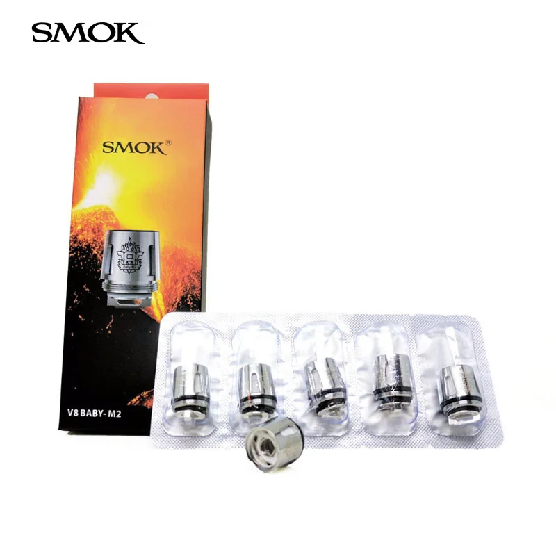 5Pcs lot sigaretta elettro core original Smok TFV8 font b Baby b font Replacement Coil head