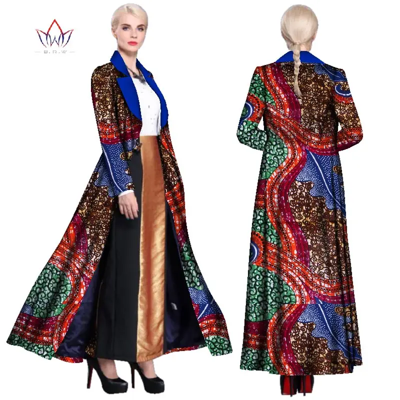 Африканские платья для женщин Базен Riche Воск Принт вечернее длинное пальто в форме платья Дашики африканская одежда тонкие платья WY903