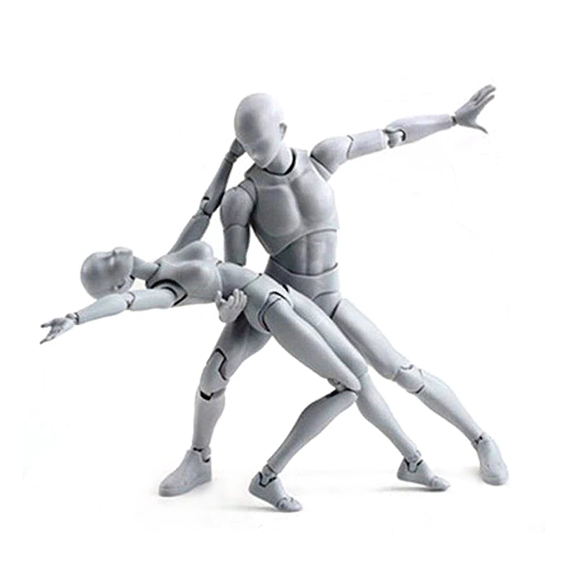 

Body-Kun DX & Body-Chan DX Grey Color Version Action Figure 2pcs Set PVC Art Collection New In Box