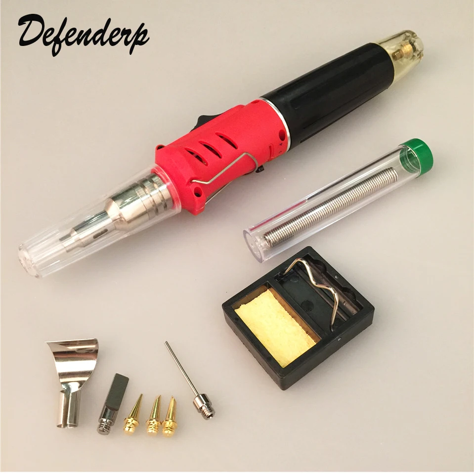High Quality 10 in 1 Professional Butane Gas Soldering Iron Kit
