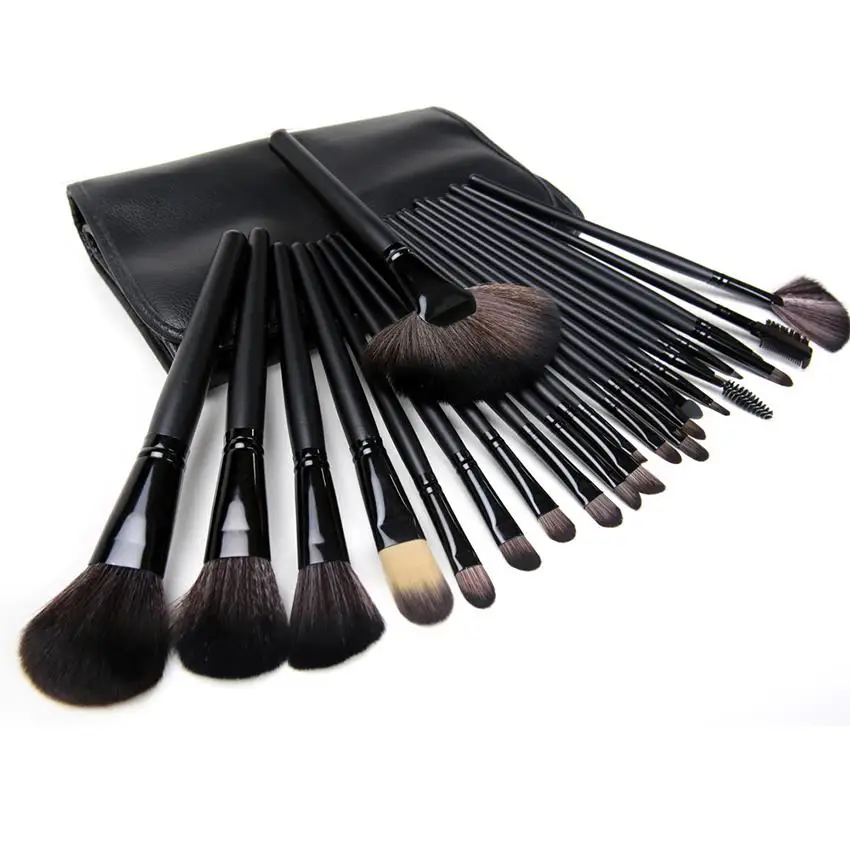 

Professional 24pcs Makeup Brushes Set Kit with Case/Bag makeup kwasten foundation contour brush with eyebrow brush JZ047