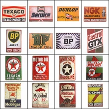 NGK Dunlop Texaco табличка винтажная металлическая жестяная вывеска домашний бар паб гараж АЗС Декор железные тарелки наклейки на стену художественный плакат