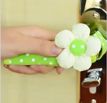 

6pcs Pastoral Flowers Cloth Door Handle Protective Cover Doorknob Cover Anti-collision Knob Protective Sleeve Home decoration