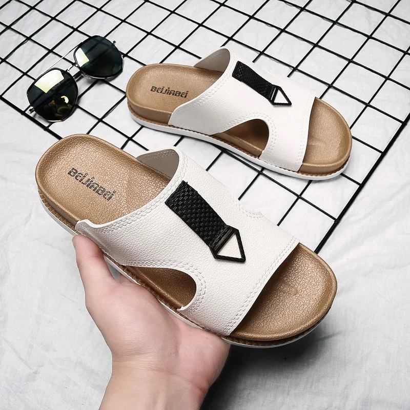 

Flip Flops Fashion Slippers Man Sandals 2019 Summer Beach Gladiator Men's Outdoor Shoes Roman Men Casual Shoe Flat Plus Size 46