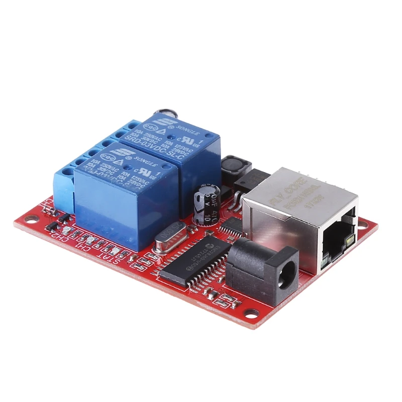 

LAN Ethernet 2 Way Relay Board Delay Switch TCP/UDP Controller Module WEB Server