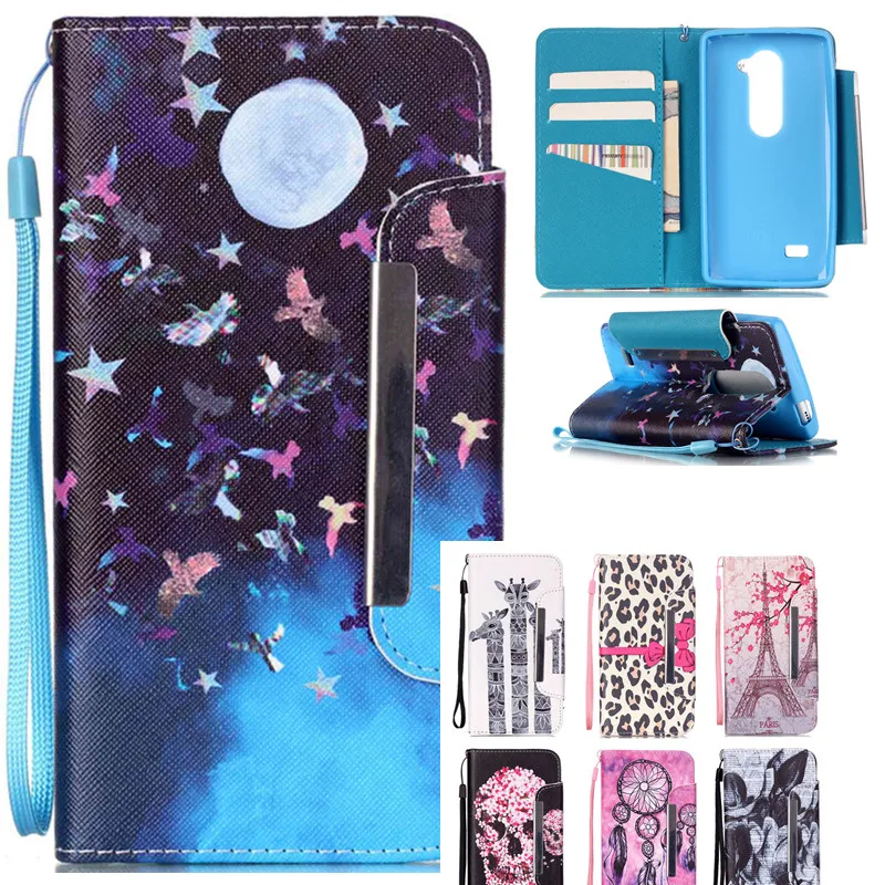 

Wallet Leather Flip Cartoon Moon Deer Card Slot Phone Case For LG LEON Tribute 2 4G LTE C40 H340N H320 C50 H324 H340 Case Cover