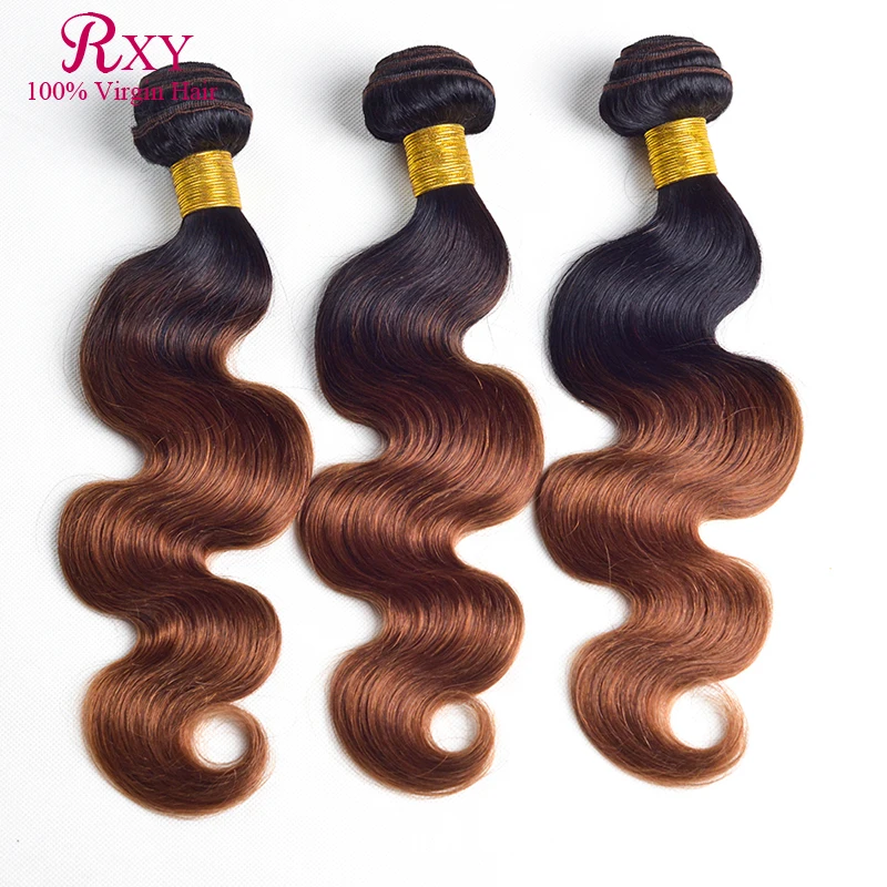 

Ombre Hair Extensions 7A Hair Products 7A Brazilian Virgin Hair Body Wave 3pcs 1B/33 Two Tone Ombre Human Hair