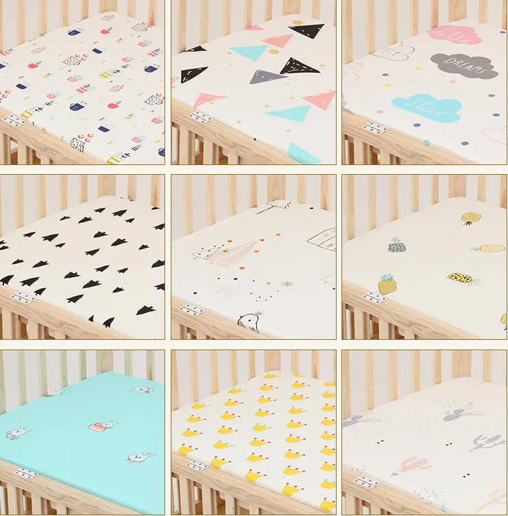 printed crib sheets