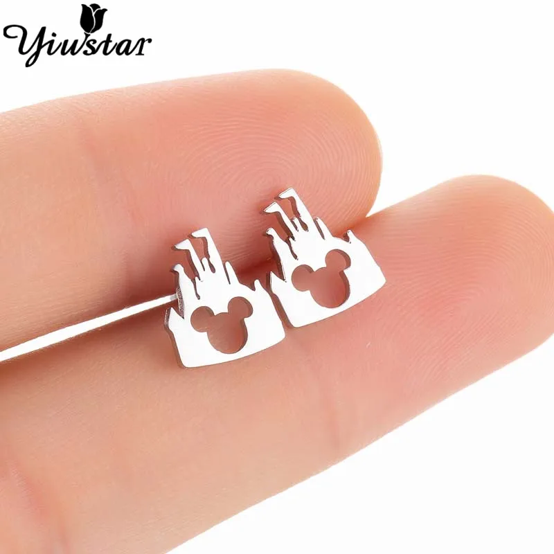 

Yiustar Mini Animal Mickey Earrings for Women Girls Birthday Jewelry Small Cute Stainless Steel Stud Earing Kids Accessories