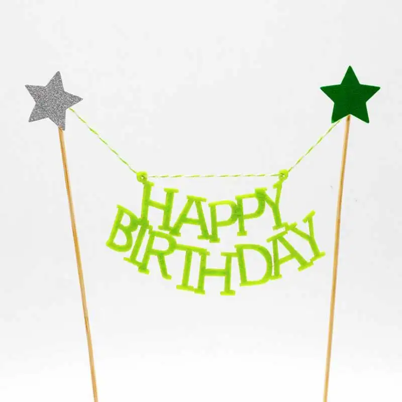 1 шт. новая звезда с днем рождения торт Топпер флаг на день рождения, детский душ, детское украшение для вечеринок