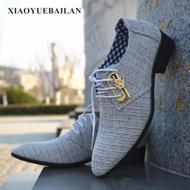 

free shipping Spring And Autumn Men's Business Casual Fashion Shoes Cloth Men Tie Pointed Breathable Moisture