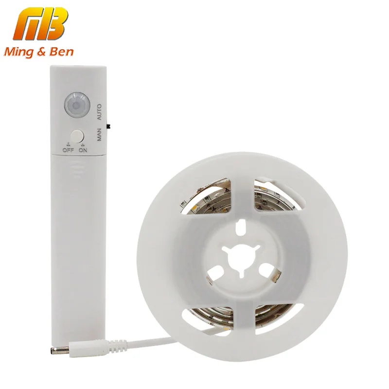 

Motion Activated LED Sensor Strip Waterproof AAA Battery Digital Bed-lighting Activated Illumination 1M Induction Night Light