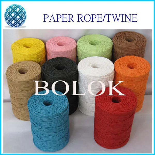 

10 kinds color 100yards/spool (20pcs/lot) DIY paper twine,paper raffia rope for gift packing